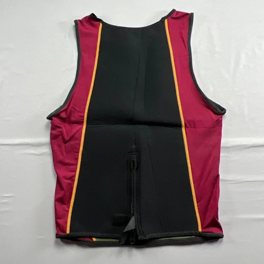 Jet Pilot Rubber Scuba Surf Diving Vest Men XL Black Red Logo Graphic Round Neck